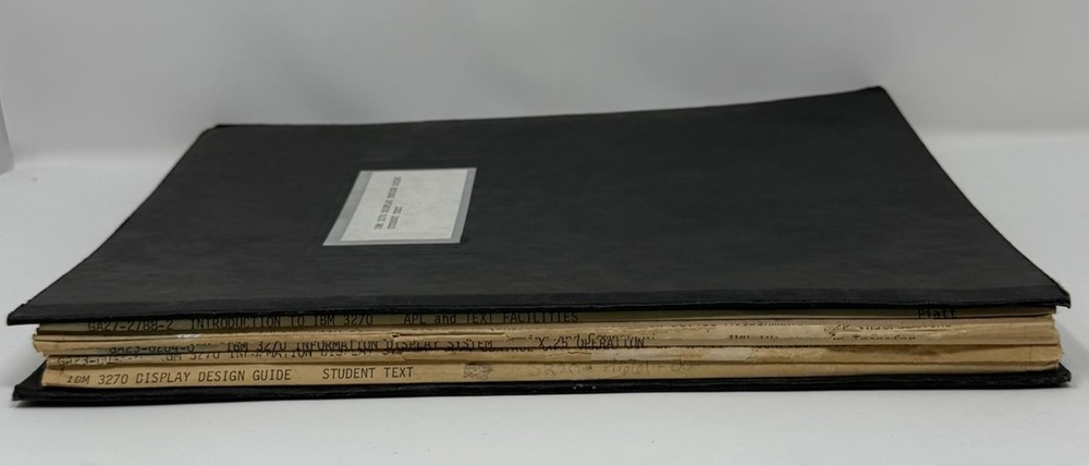 IBM 3270 Display Design Guide System Manuals APL Text Data Analysis X.25