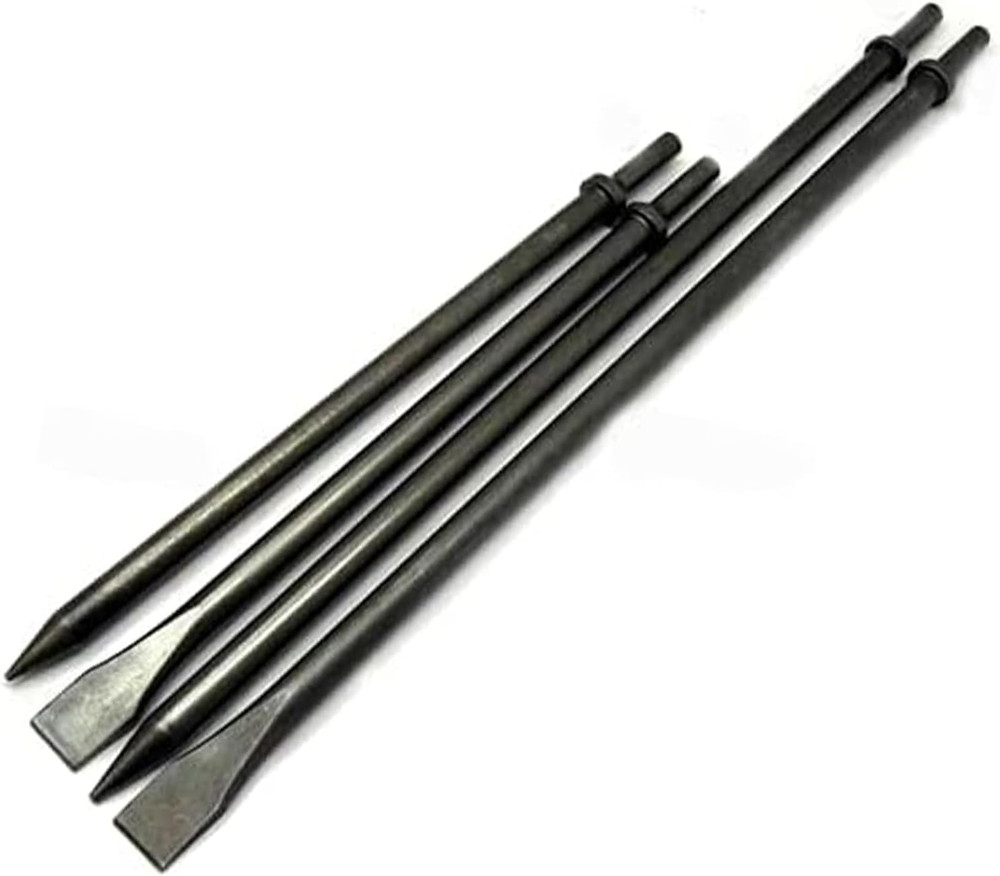 4-Piece Pneumatic Hammer Chisel Set for Concrete & Tile Work