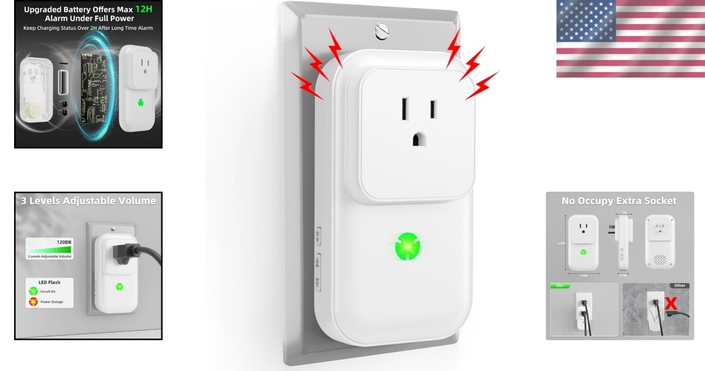 GFCI Power Failure Alarm with Touch Control - Essential Home Protection Device