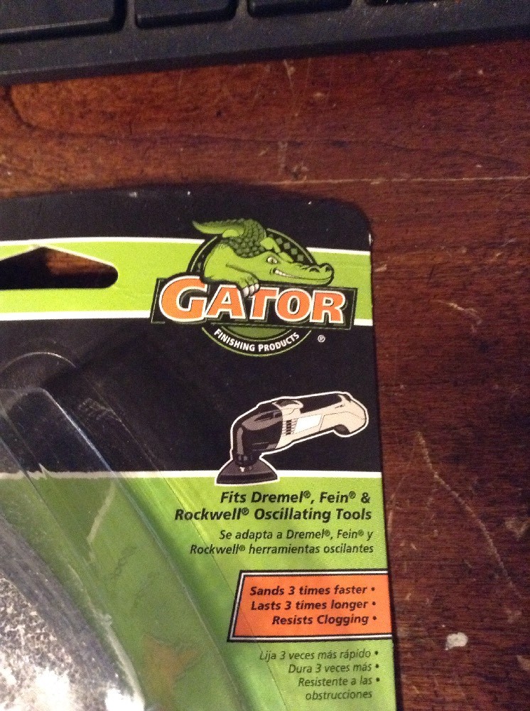 Gator Hook & Loop Sanding Sheets - 80 Grit - Black Zirconium - Oscillating Tools