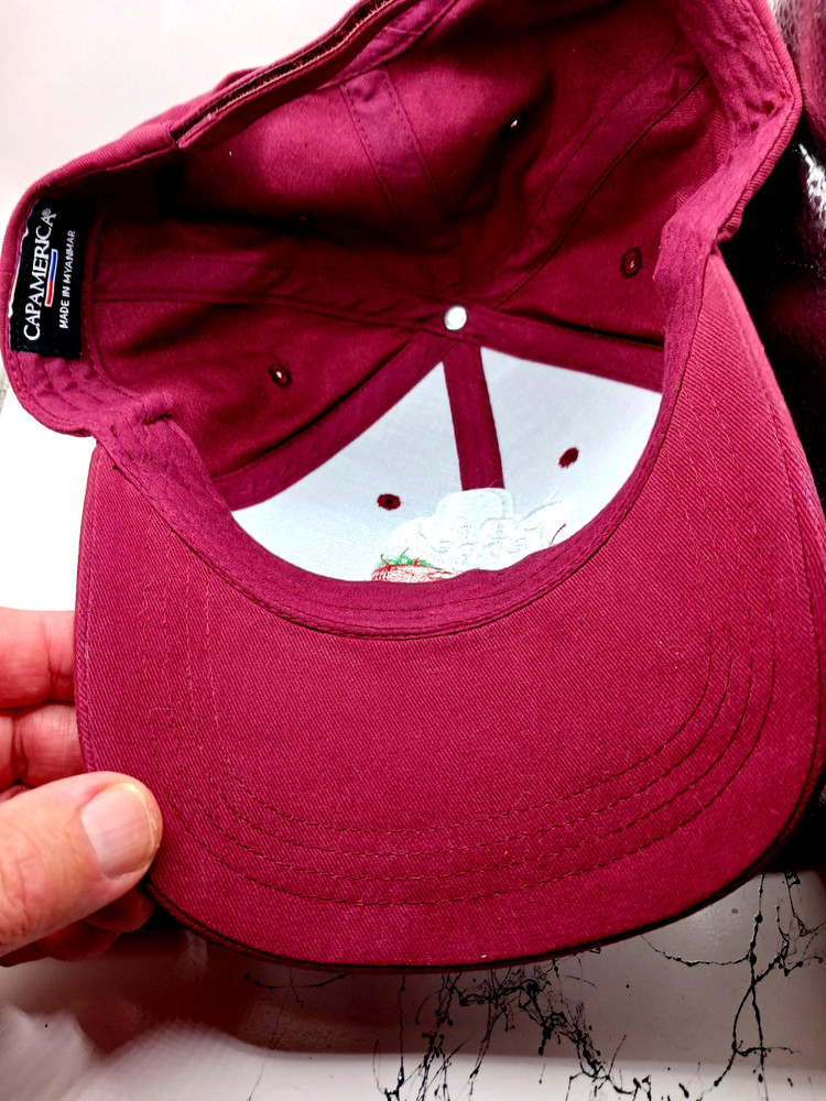 Dr Pepper Strawberries + Cream Red + White Hat-Cap Adjustable