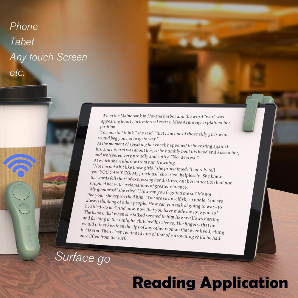 RF Remote Control Page Turner for Kindle Reading Ipad Surface Comics, Iphone And