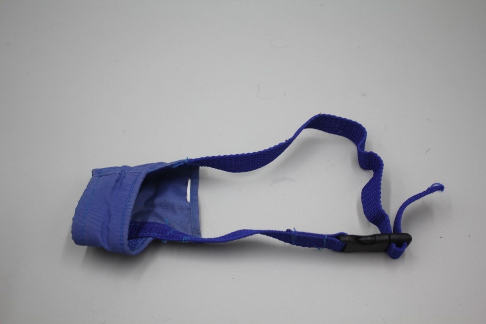 Dog Muzzle Stop Bite Barking Biting Chewing Training Sz Sm/Md Light Nylon Blue