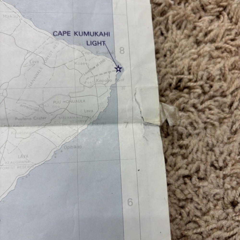 VTG Hawaii Military Installations Facilities Training Map DOUBLE SIDED 1976 BIG