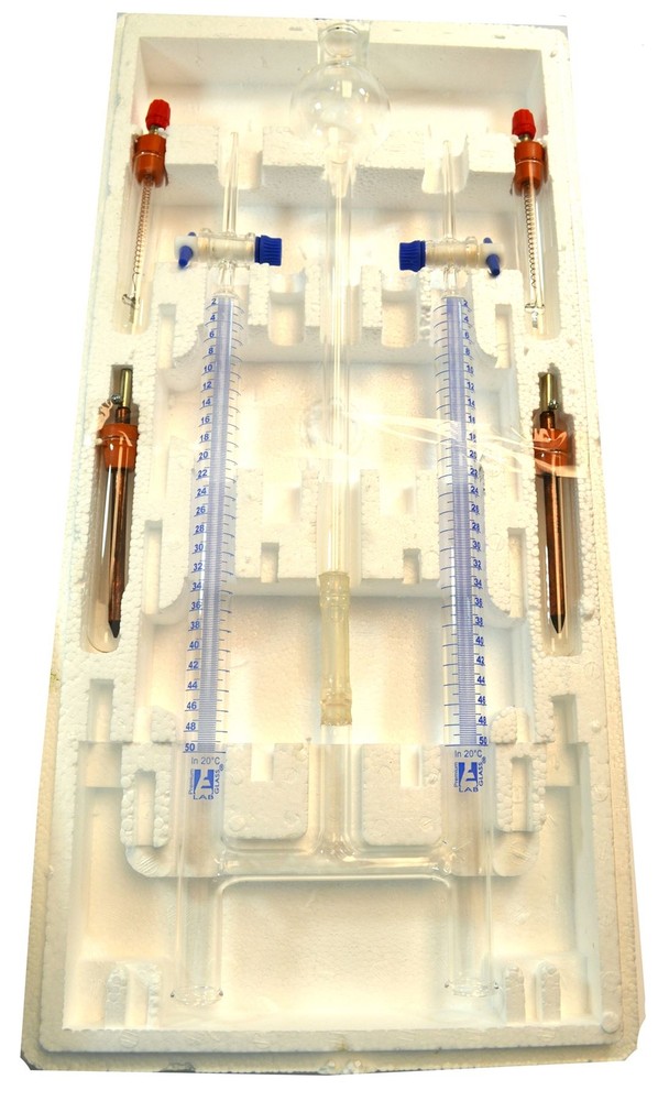 EISCO Hoffman Electrolysis Apparatus with PTFE Stopcocks - Eisco Labs