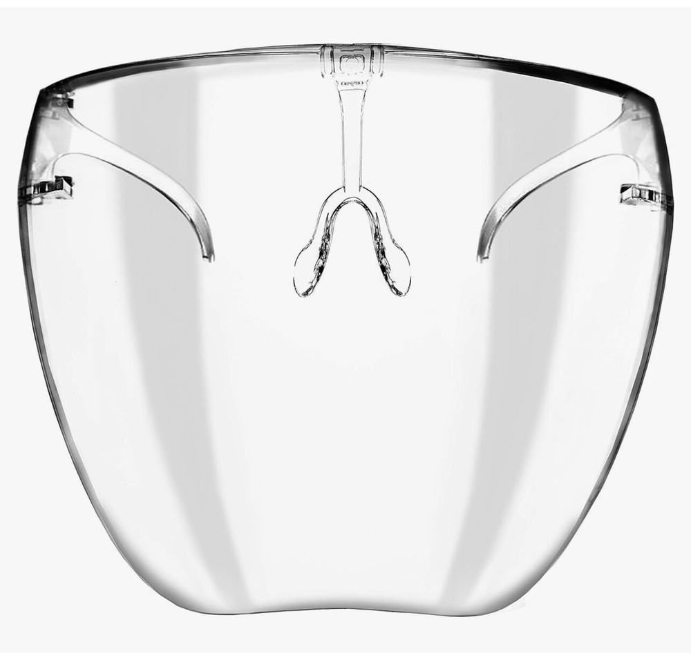 "FULL MASK" Shield Mirror GRADIENT Women OVERSIZED FULL FACE SHIELD CLEAR