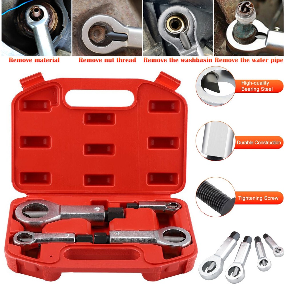Nut Splitter Breaker 9-27mm Nut Remover Extractor Adjustable Cracker Hand Tool