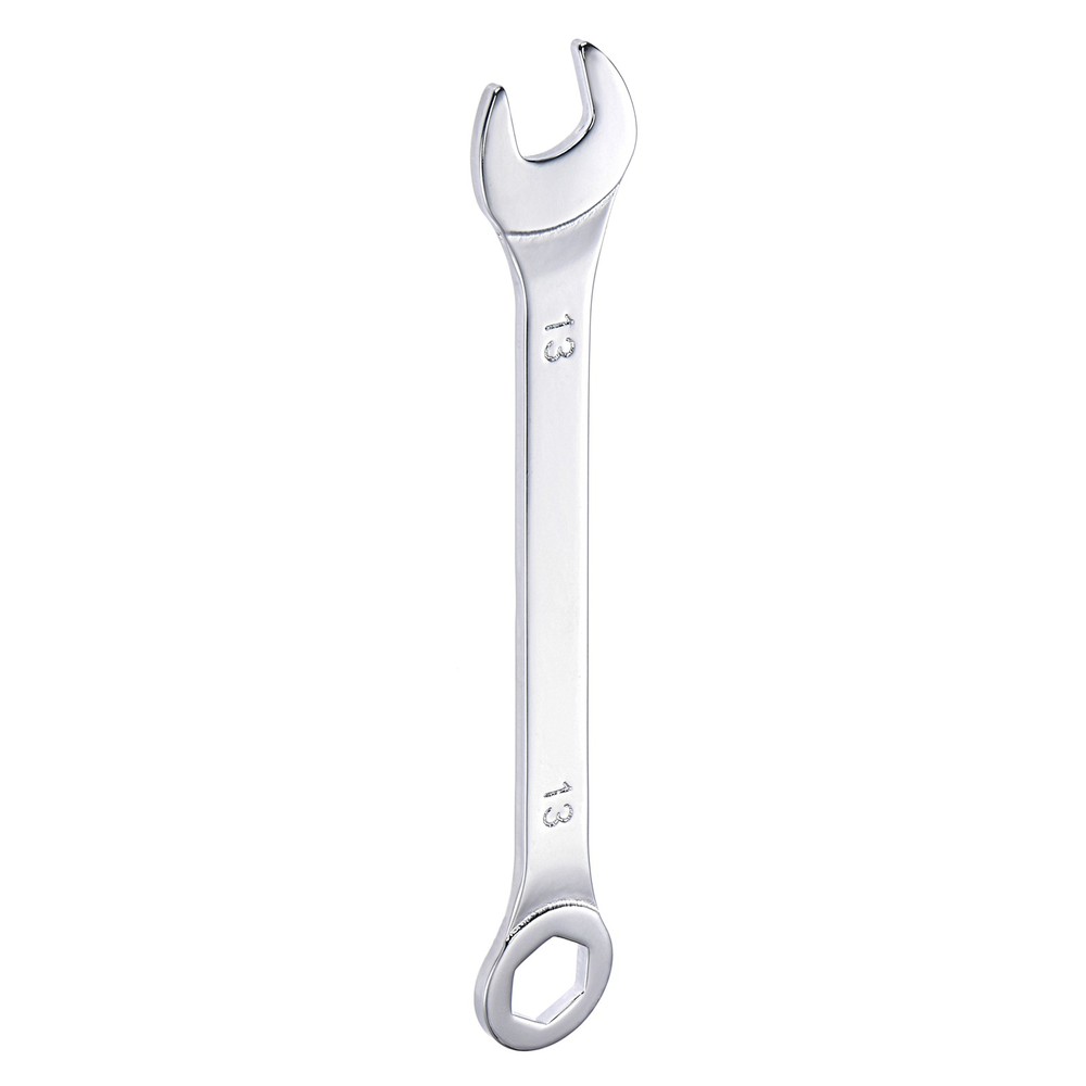 Thin Combination Wrench with Offset 6-Point End Angle Open End Carbon Steel 13mm