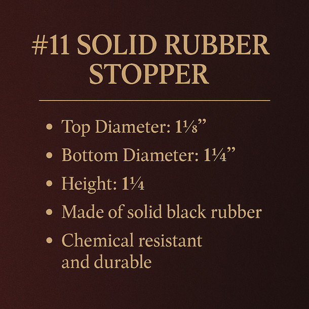 LD Carlson No. 11 Solid Rubber Stopper
