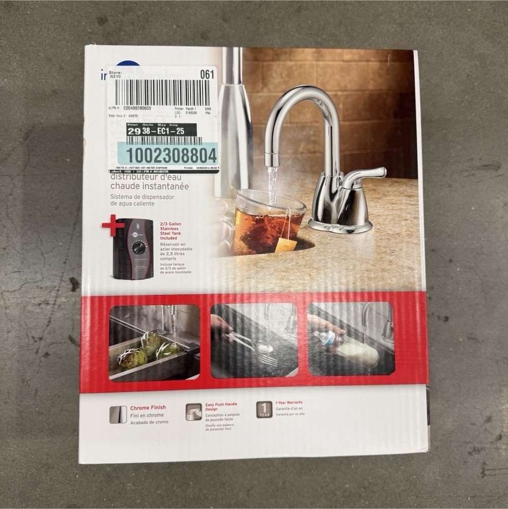 InSinkErator HOT150C-SS Instant Hot Water Dispenser Chrome Faucet