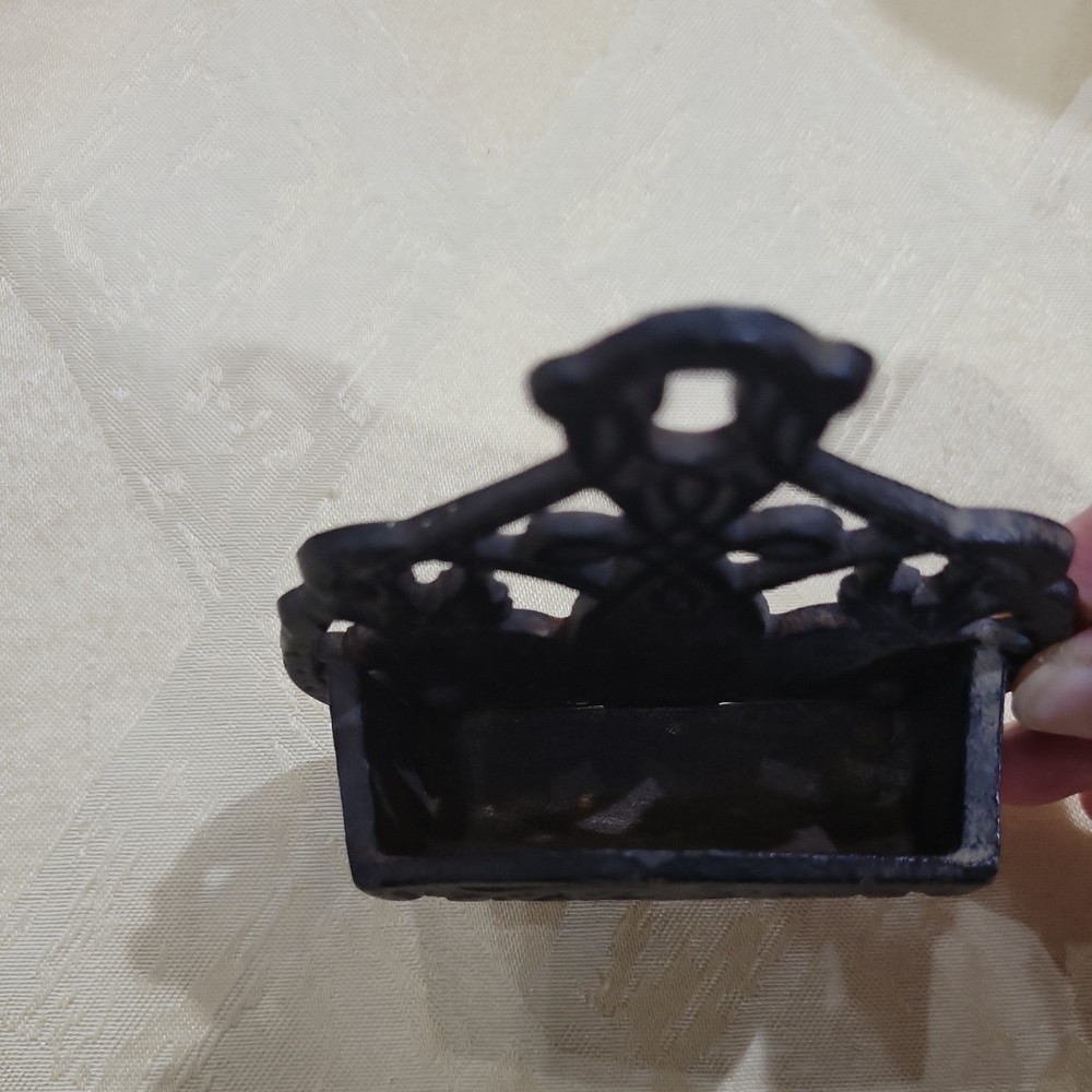 Vintage Wall Mount Cast Iron Match Holder