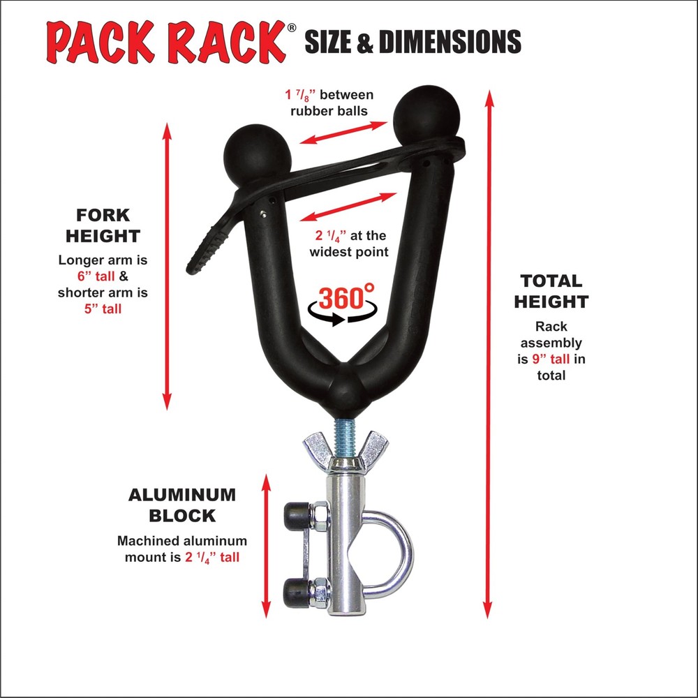Gun & Bow Rack for ATVs & Bikes - Pack Rack Model PR1
