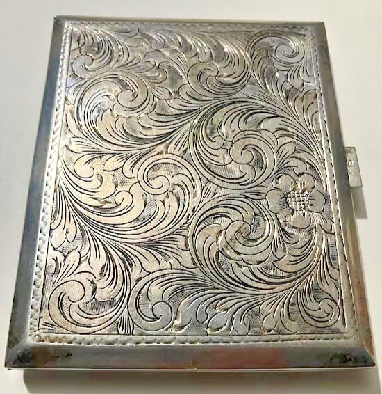 Antique Engraved 800 Silver Cigarette Case