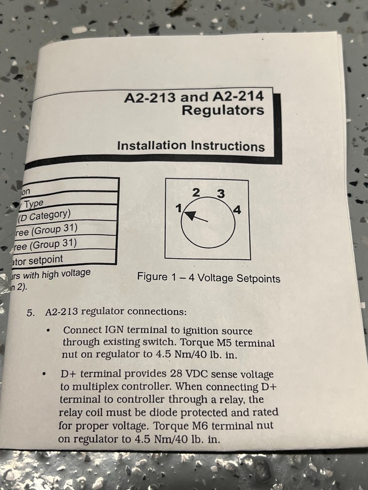 C.E. Niehoff & Co. A2-213 Voltage Regulator - BRAND NEW