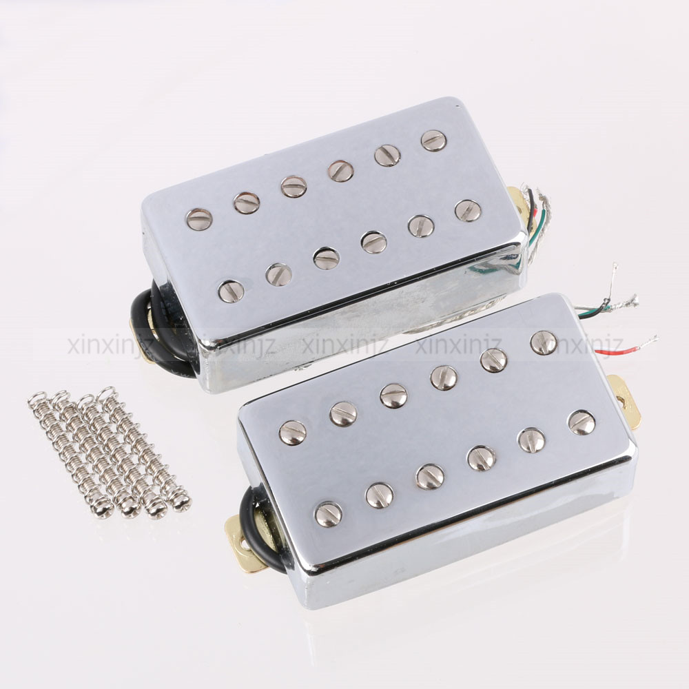 1Set Neck&Bridge Double Coil Humbucker Pickups 6-strings for LP Chrome 12LP