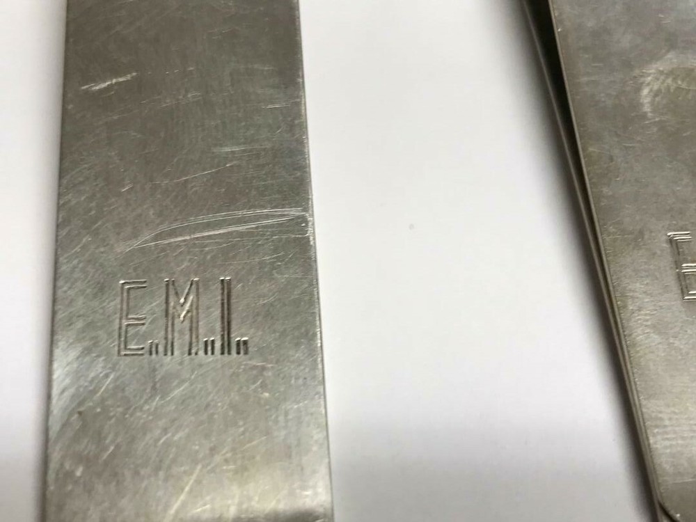 STERLING SILVER DESK 2 Paper Clips Monogrammed