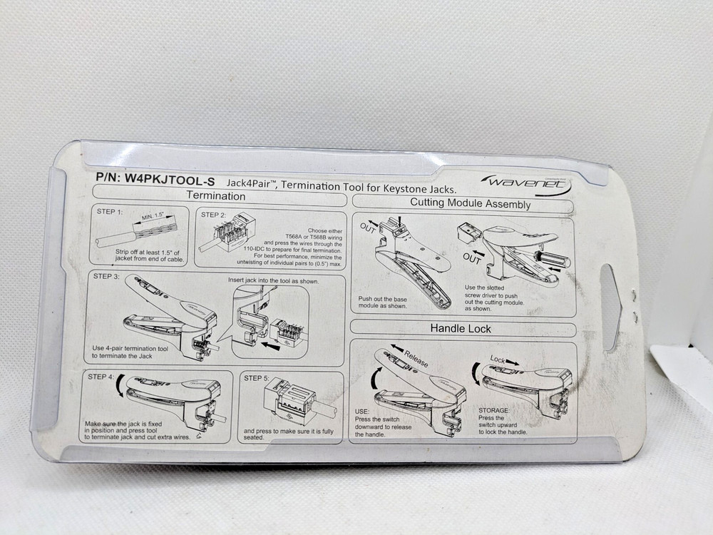 Wavenet JACK4PAIR Termination Tool for Keystone Jacks with Replacement Nodule