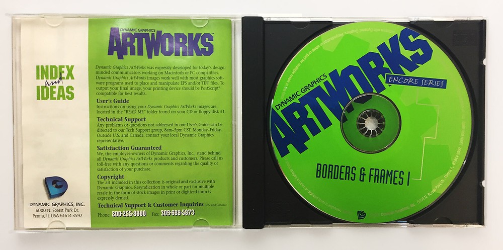 Borders & Frames v1 Clipart CD High Resolution by Dynamic Graphics + FREE CD