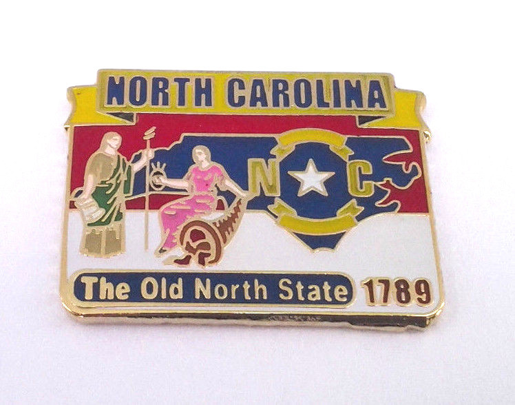 NORTH CAROLINA MAP (1") Hat Pin P09234 EE