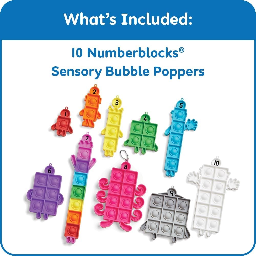 Calm Down Corner Supplies Sensory Push Bubble Keychain Math Counting Toys