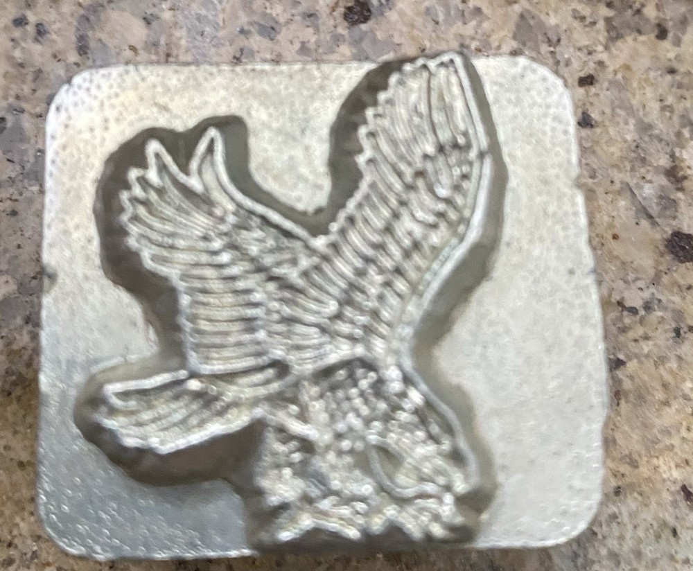 Vintage CRAFTOOL Flying Eagle Leather Stamp 1” 8369