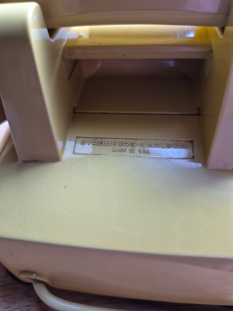Stromberg-Carlson Yellow Rotary Dial Telephone Untested