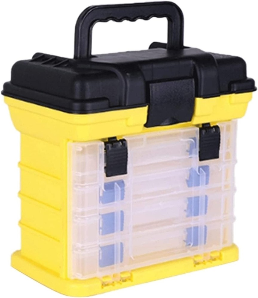 Excellent Tool Kit Tool Box Plastic Transparent Tool Boxes with 4X Storage Trays
