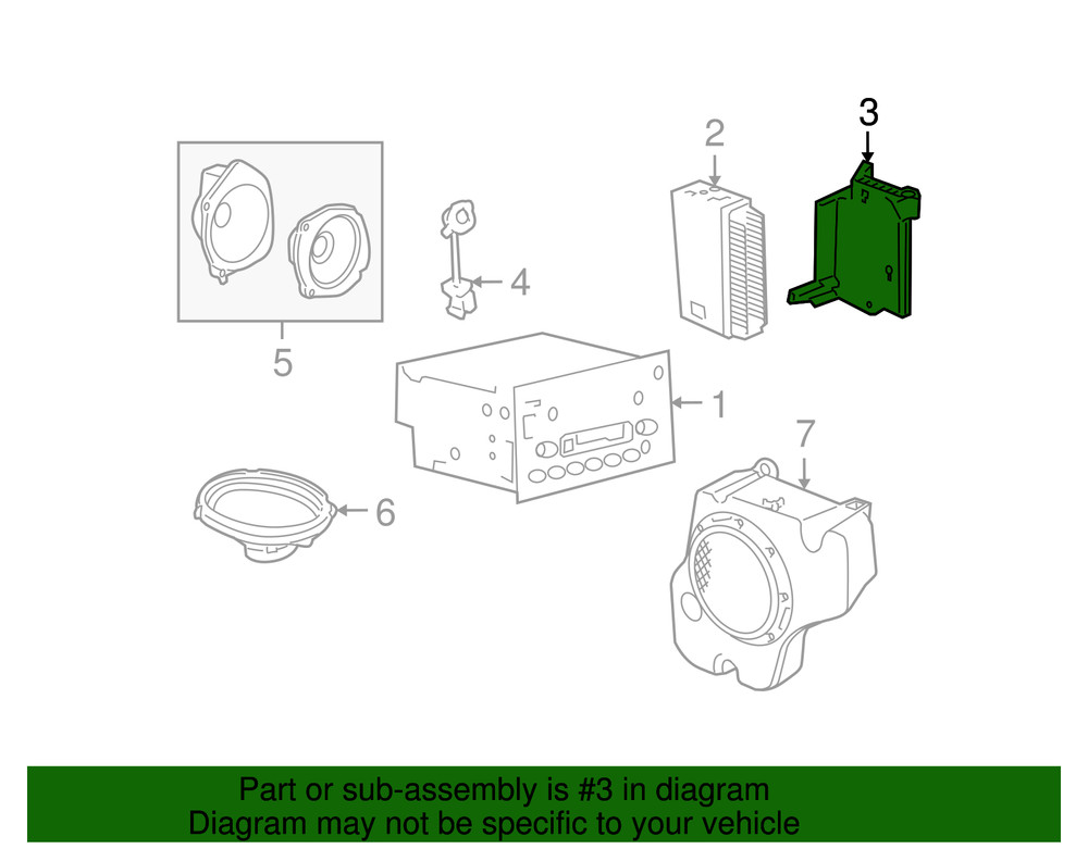 Genuine GM Amplifier Bracket 22701050