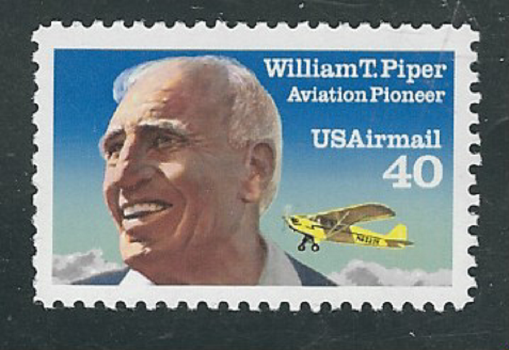 Scott # C-129...40 Cent...Air Mail...Piper...2 Stamps