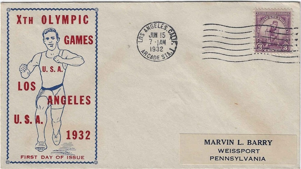FDC   # 718-62   unknown maker ---  1932  Olympics