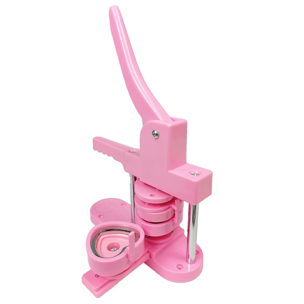 Heart-Shaped Pin Button Maker Press Machine Kit - No Assembly Required DIY Gift