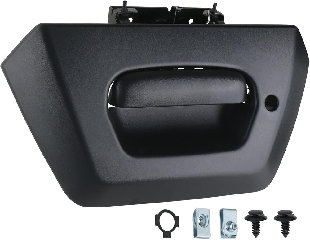 Tailgate Handle Latch with Bezel Trim Compatible with Chevy Chevrolet Avalanche
