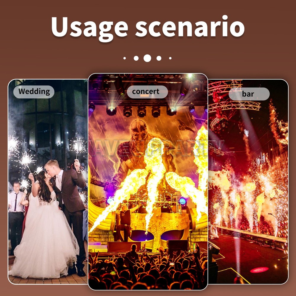 PAIDUN 2Pack 200W Flame Machine Fire Stage Effect Thrower Concert Show Event DJ