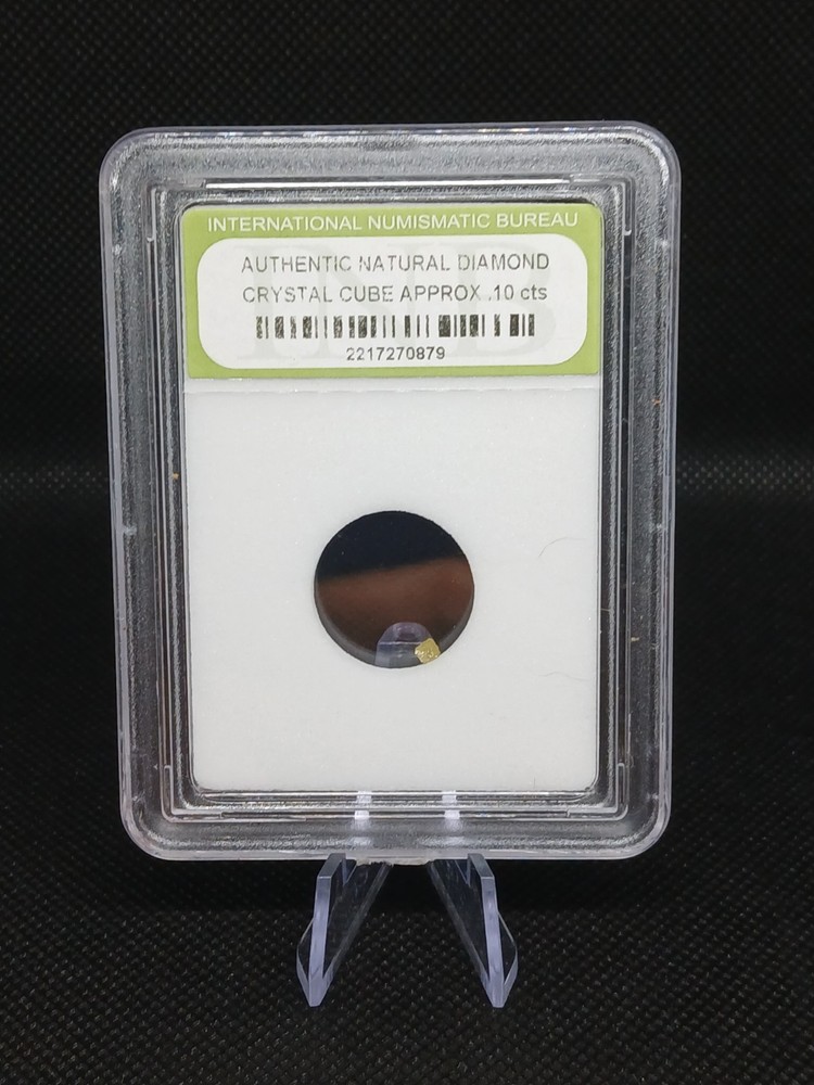 International Numismatic Bureau Slabbed Authentic Diamond Gemstone
