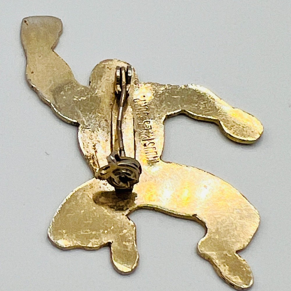 Vintage Brooch Pin Spider Man Crawl Crouching Marvel Comics Enamel Silver Tone