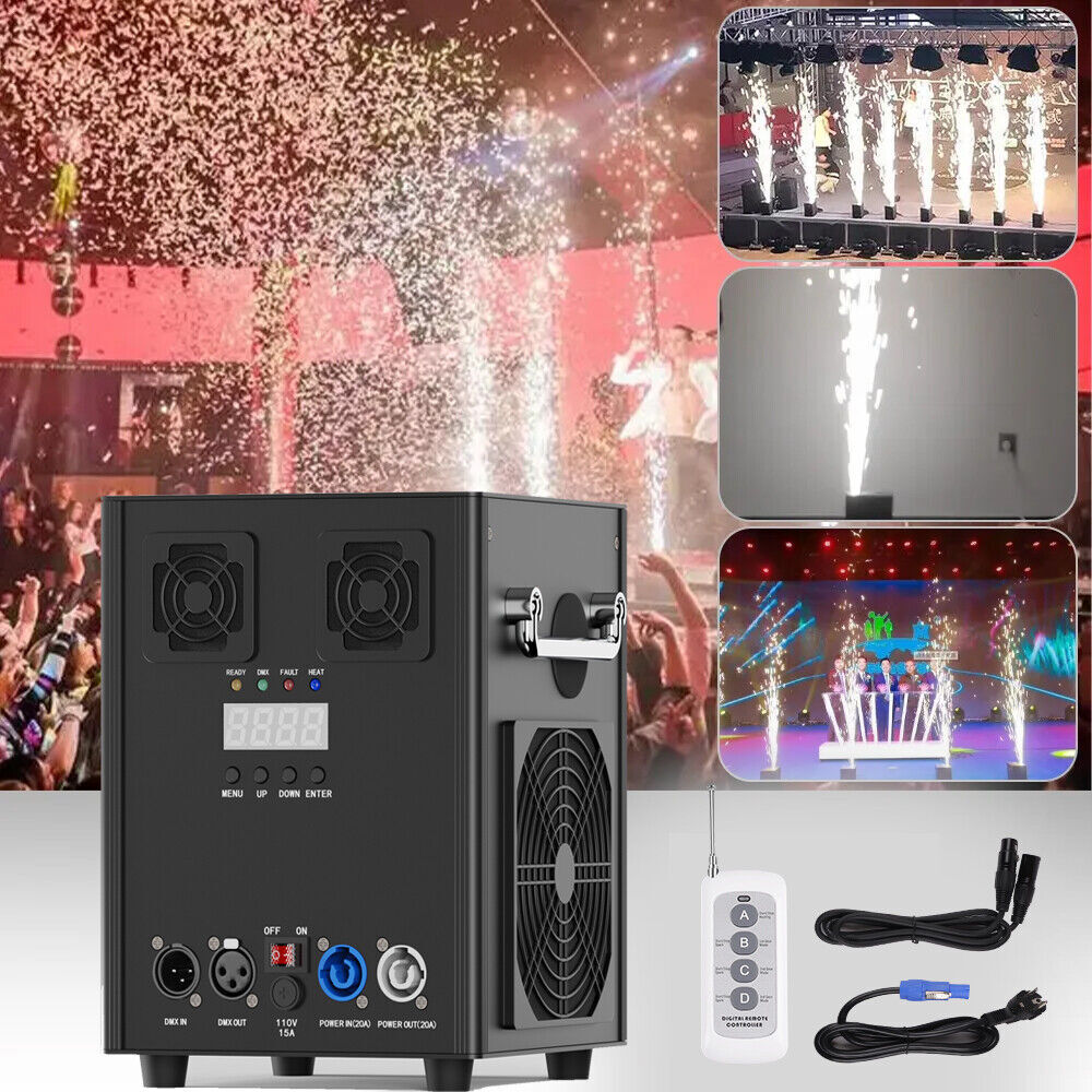 700W Cold Spark Machine DMX Firework Machine Stage Effect Wedding Party Remote
