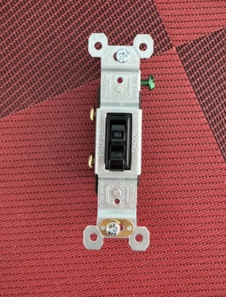 Two (2) Leviton ILLUMINATED Light Switch, GLOWS IN DARK, White, Single Pole, 15A