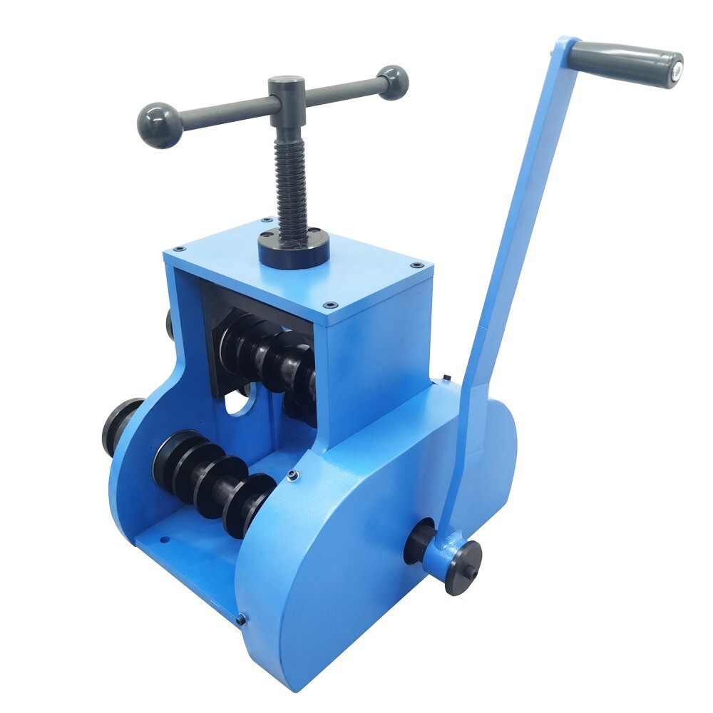 Manual Pipe Tube Bending Machine Ring Roller Bender with Round/Square Dies Set
