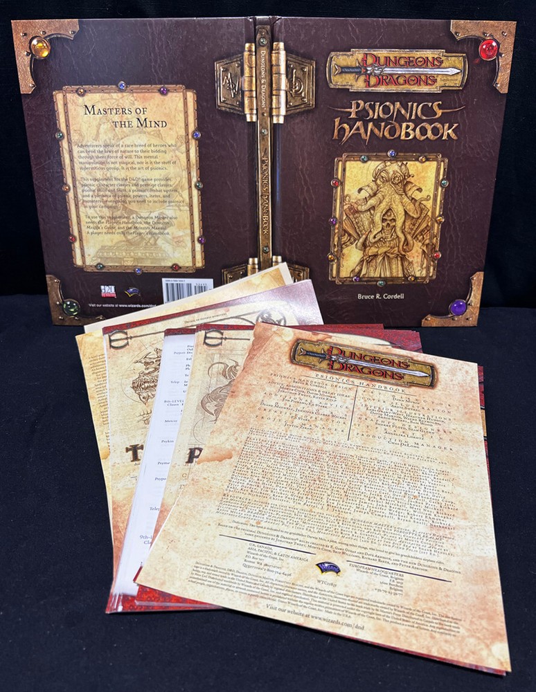 D&D Psionics Handbook WTC 11835 Original printing