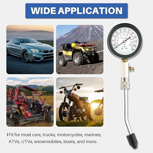 Cylinder Leak Down Tester Tool Kit, Gasoline Engine Compression Leak Down Tester