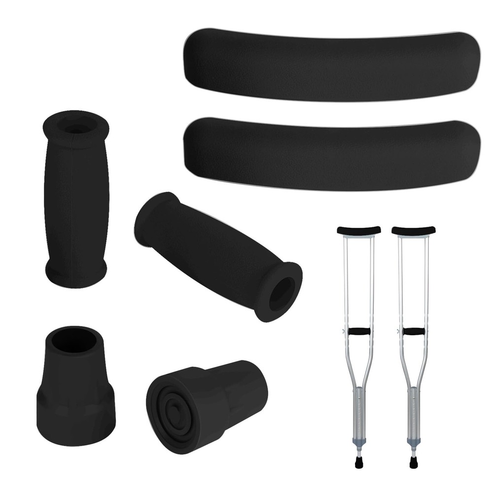 Crutch Pads, Hand Grips & Tips Set