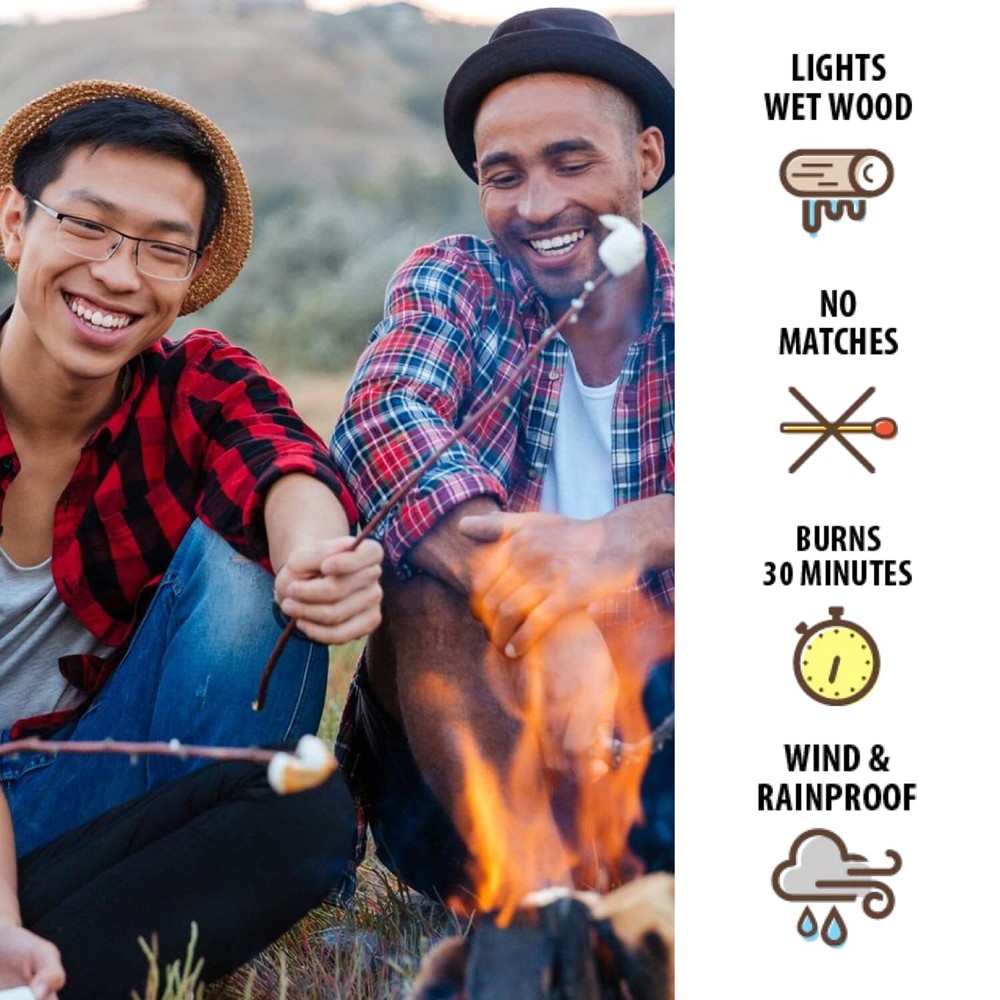 3 Pack White Solid Fire Fuel Quick Fire Starter Waterproof Windproof