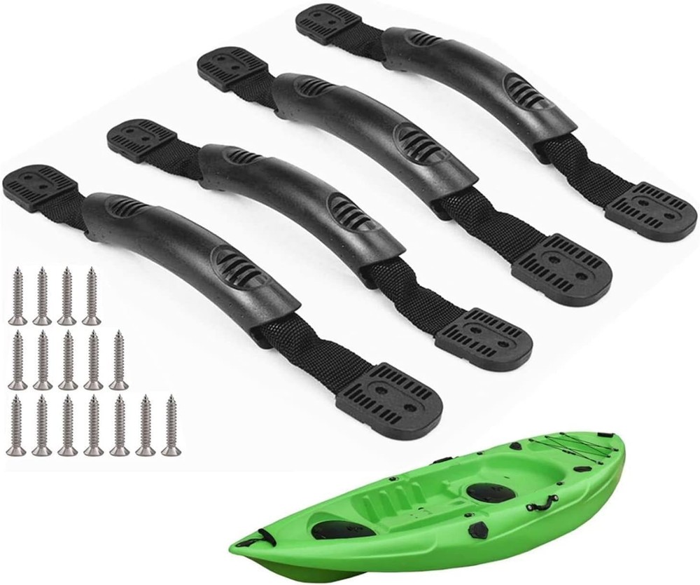 4 Pack Kayak Pull Handle Double Hole Rubber Kayak Carry Handles Replacement