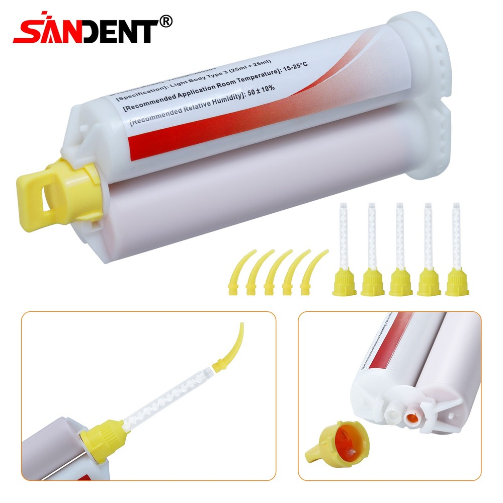 REGULAR SET Light Body Dental Impression Material VPS 50ml 5 Tips dk