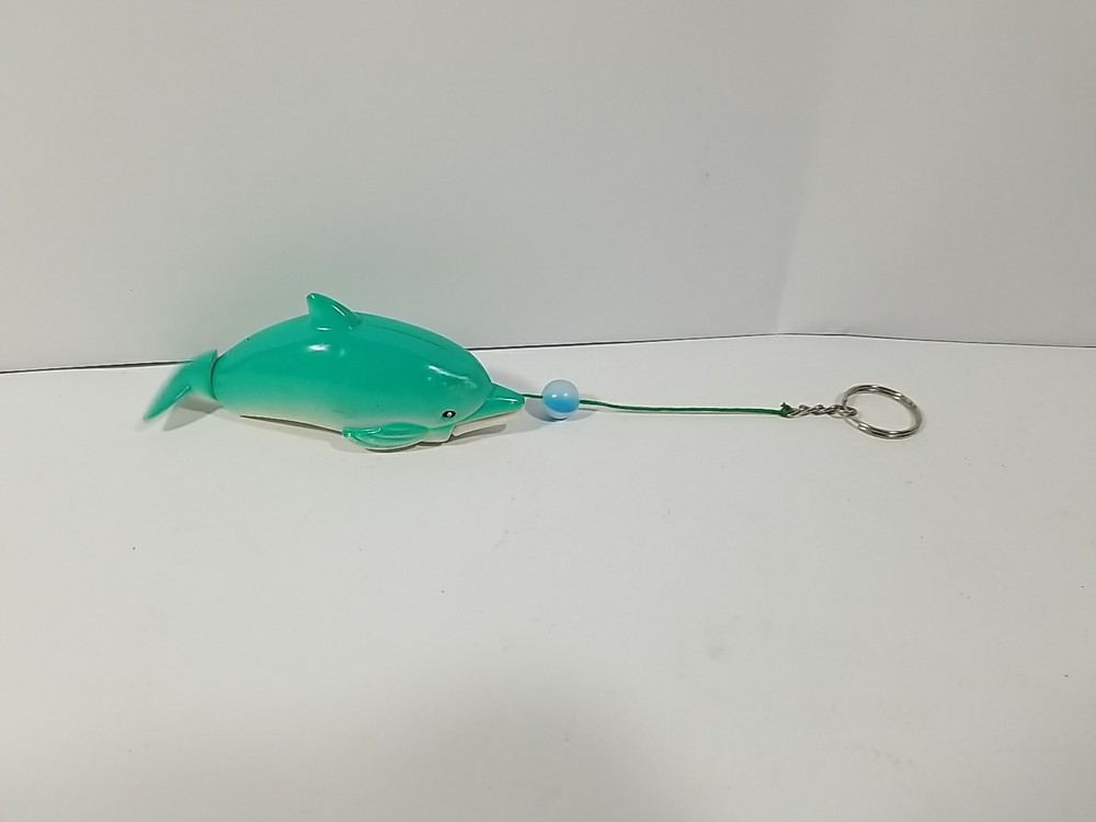 Vintage PULL-STRING Dolphin w/ Flapping Flipper Action Ball Playing - Works
