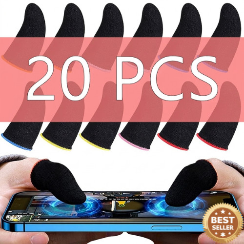 20 Pcs Screen PUBG Gaming Finger Sleeve Game Controller Mobile Sweatproof Gloves