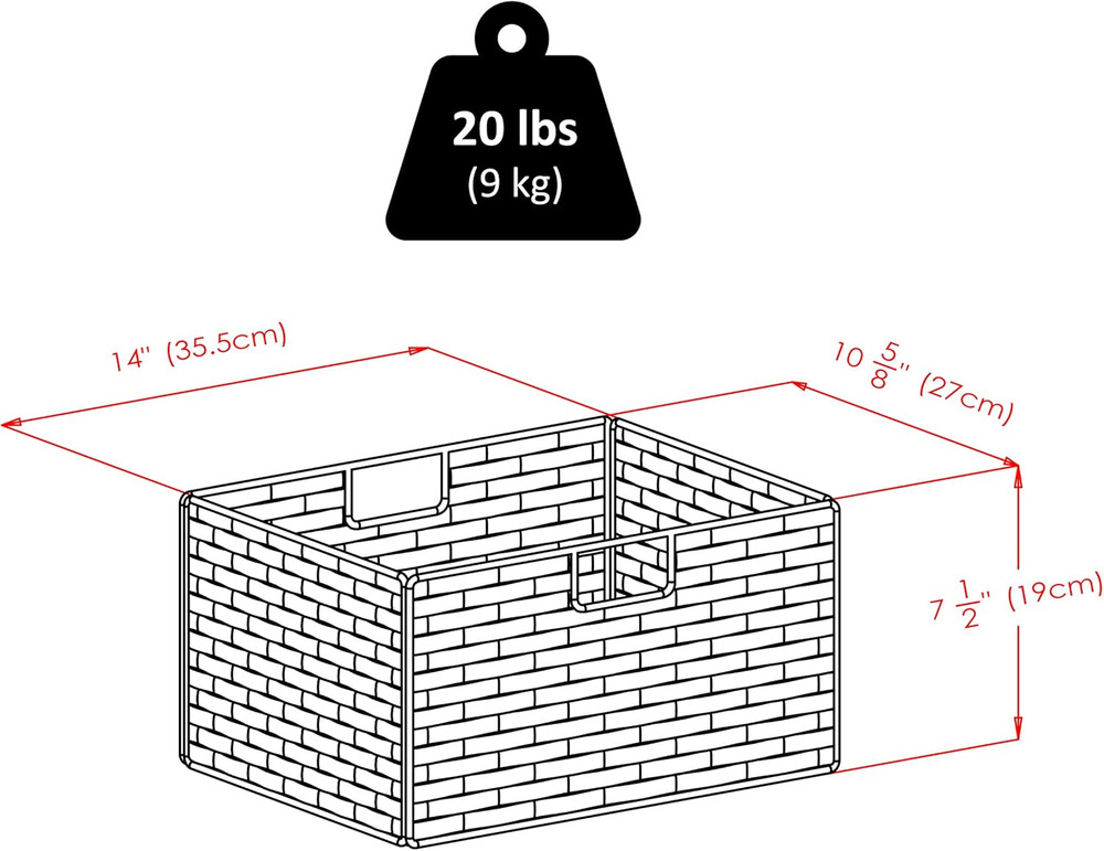 Omaha Storage Rack, 3 Storage Baskets, Black