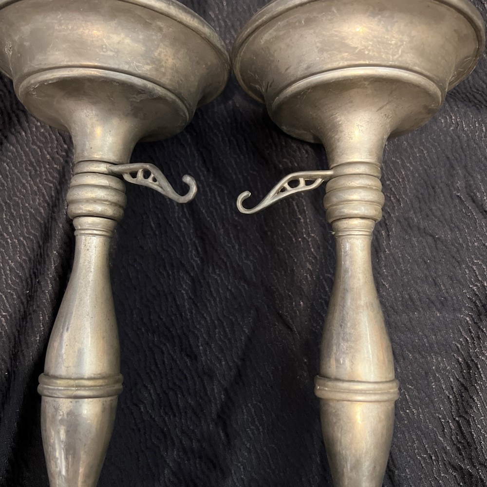 Silver Plated 2 Godinger Candle Holders 9.75"