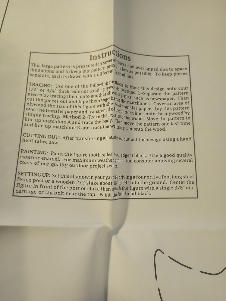 Full Size Woodcraft Patterns Watering Lady Shadow