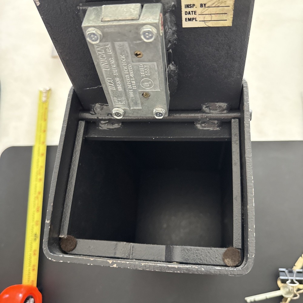 AMSEC Drop Box Under counter Safe, 12” x 6" x 6" Heavy Solid Steel Dual Control